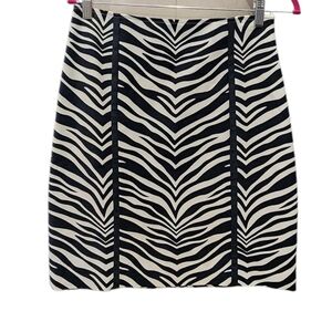 Harold's Black and White Zebra Print Pencil Skirt